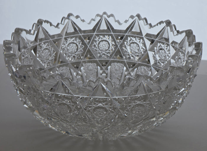 ABP cut glass bowl American brilliant period 1886 -1915 bob13