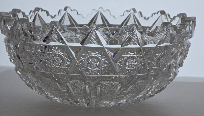 ABP cut glass bowl American brilliant period 1886 -1915 bob13