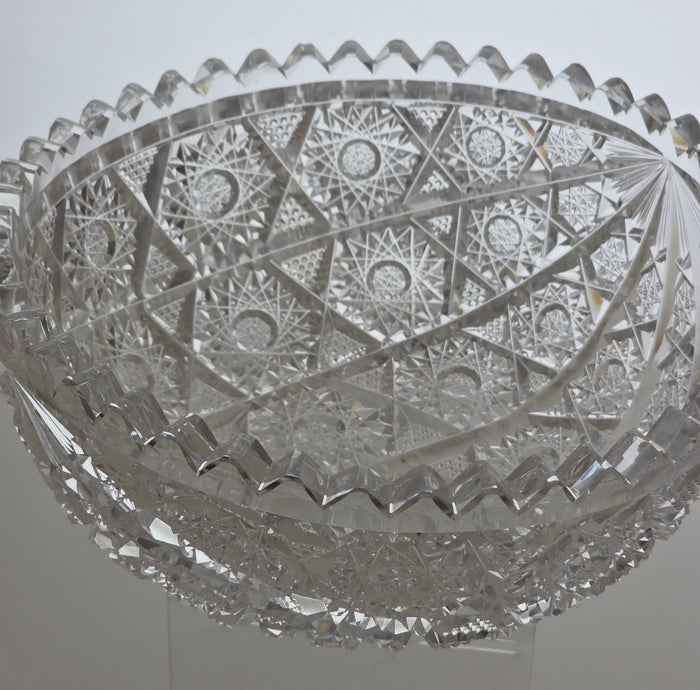 ABP cut glass bowl American brilliant period 1886 -1915 bob51