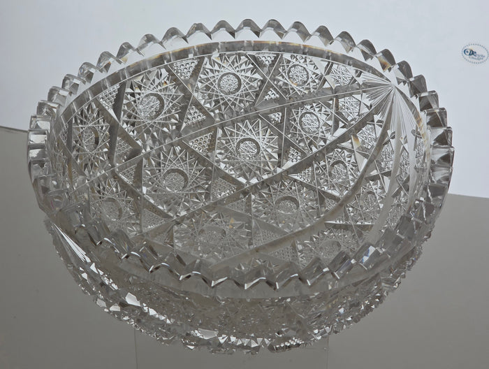 ABP cut glass bowl American brilliant period 1886 -1915 bob51
