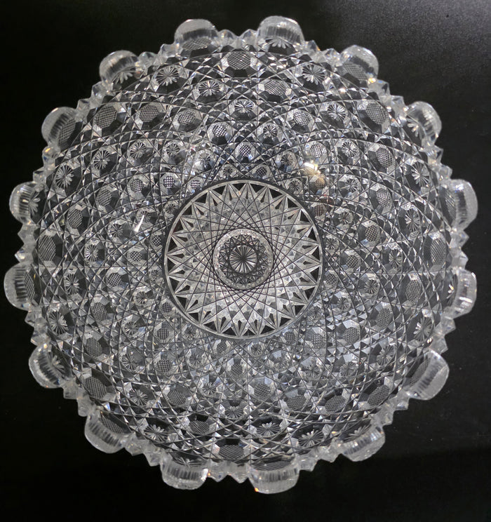 ABP cut glass bowl American brilliant period 1886 -1915 bob53
