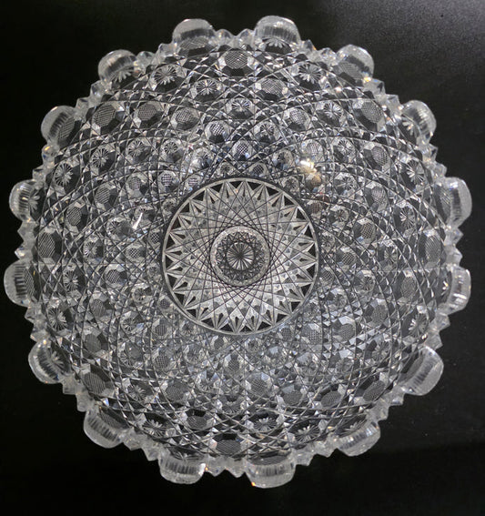 ABP cut glass bowl American brilliant period 1886 -1915 bob53