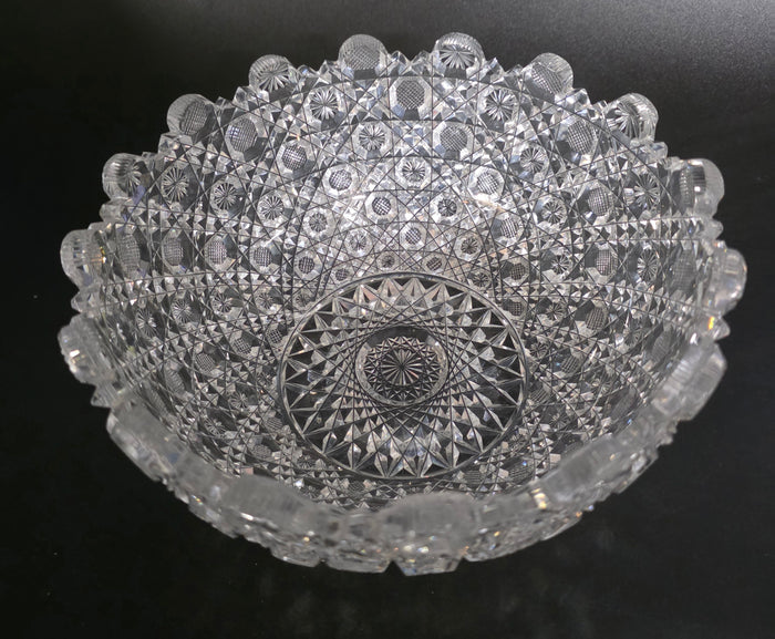 ABP cut glass bowl American brilliant period 1886 -1915 bob53