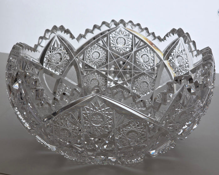 ABP cut glass cluster bowl American brilliant period 1886 -1915 bob15