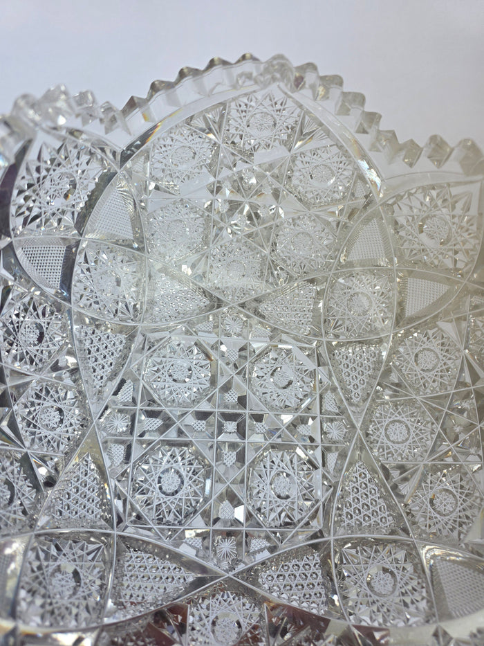 ABP cut glass cluster bowl American brilliant period 1886 -1915 bob15