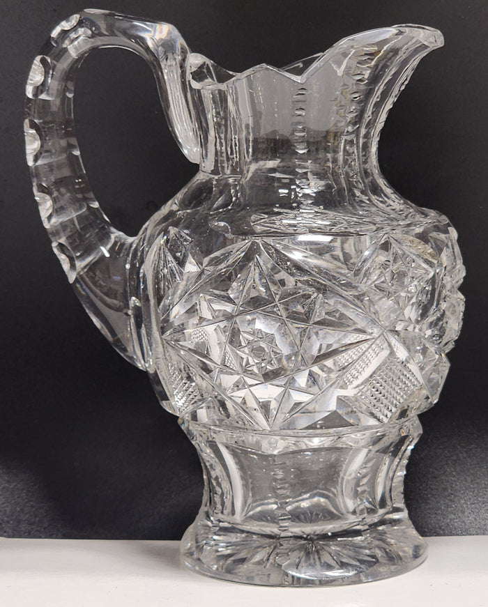 ABP cut glass signed Hawkes creamer American