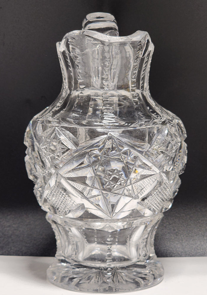 ABP cut glass signed Hawkes creamer American