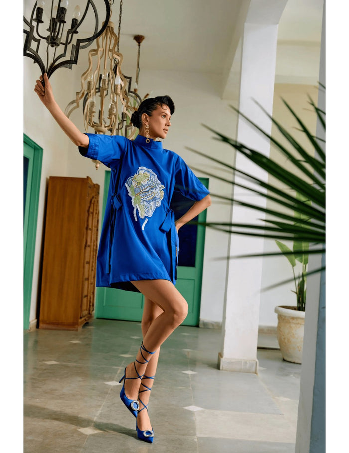 Abstract Blue Dress