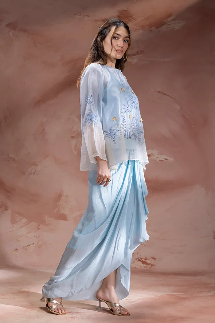Alisa Drape Skirt Set