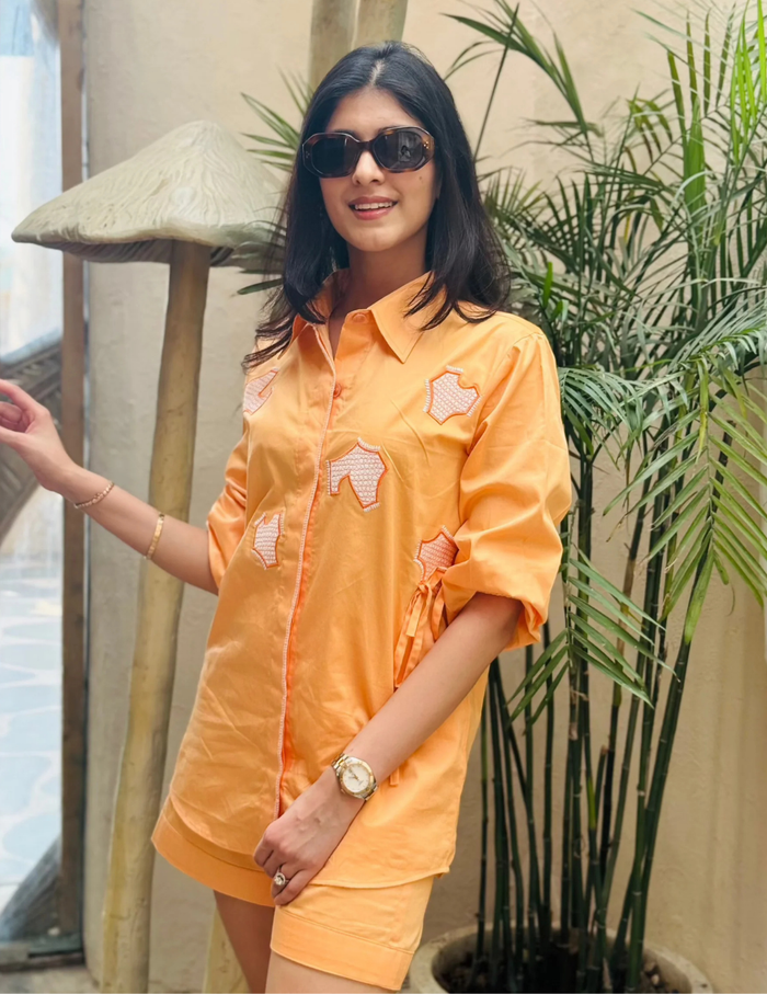 Amber Bloom Orange Shirt
