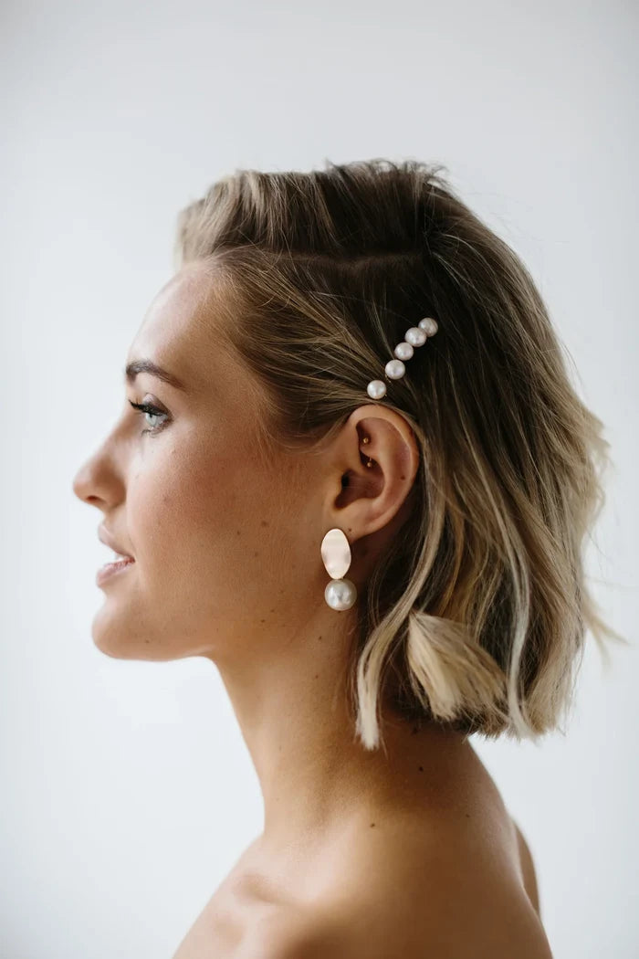 Amélie George Freshwater Pearl Pins, Gold