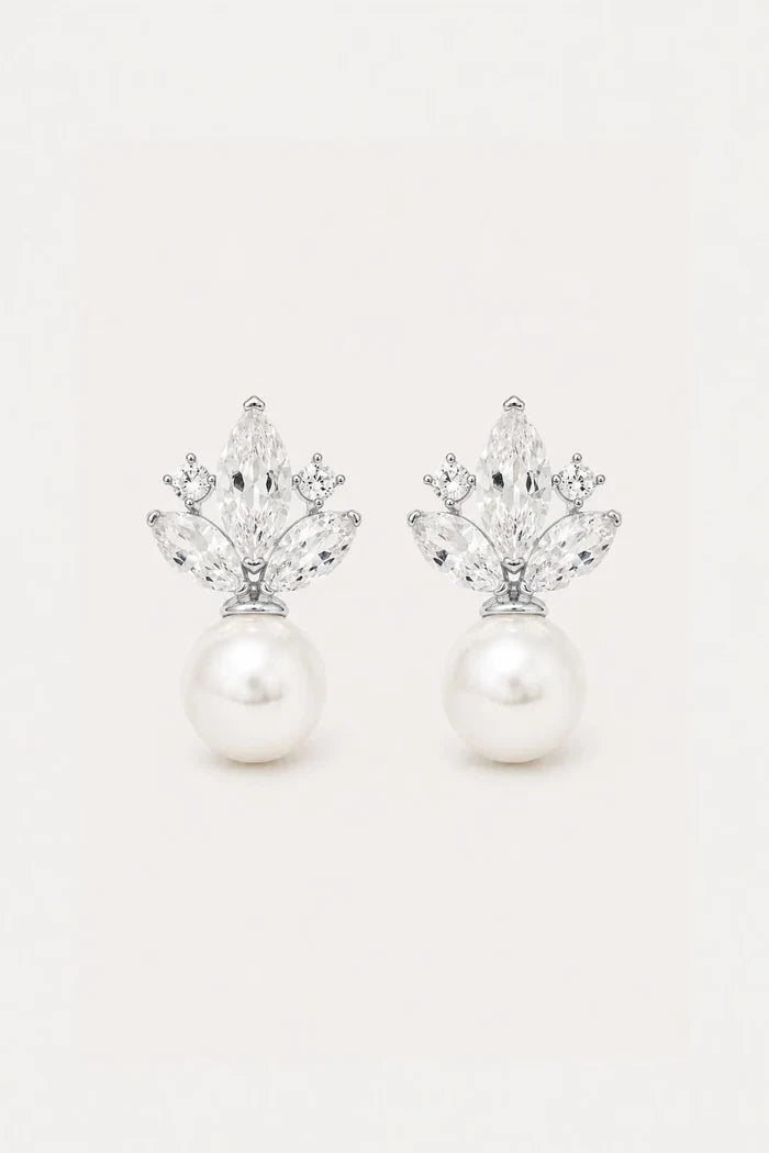 Amélie George Harper Contemporary Bridal Earrings, Gold