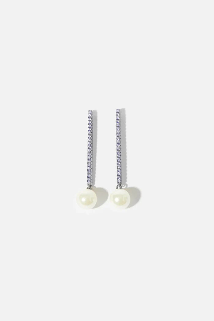 Amélie George Stella Earrings, Silver