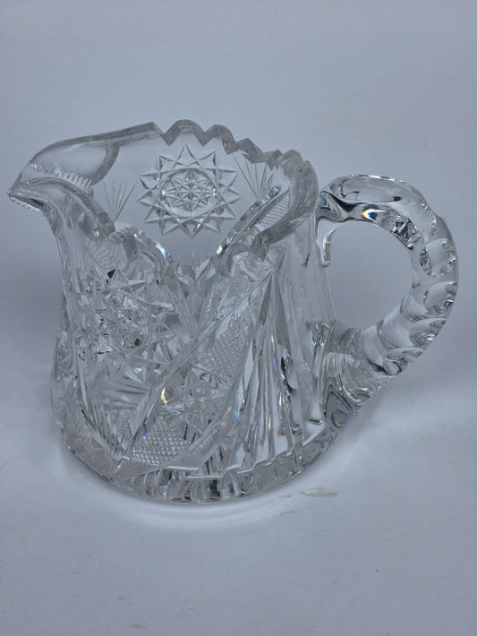 American Brilliant Period hand Cut Glass creamer