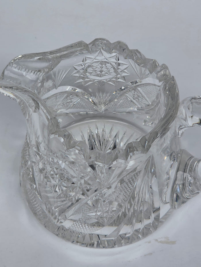 American Brilliant Period hand Cut Glass creamer