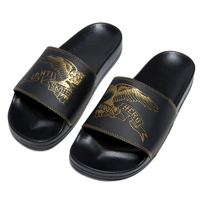 Anti Hero - Basic Eagle Slides (Black/Gold)