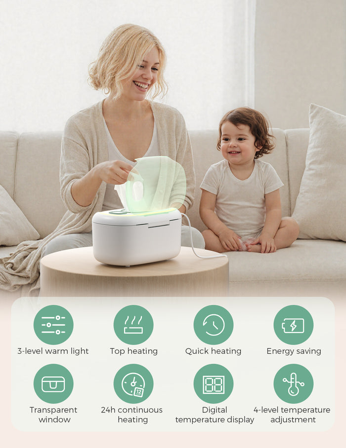 Baby-Care Bundle：All-in-1 Core Baby Kit & Electric Baby Nail File & Baby Wipe Warmer