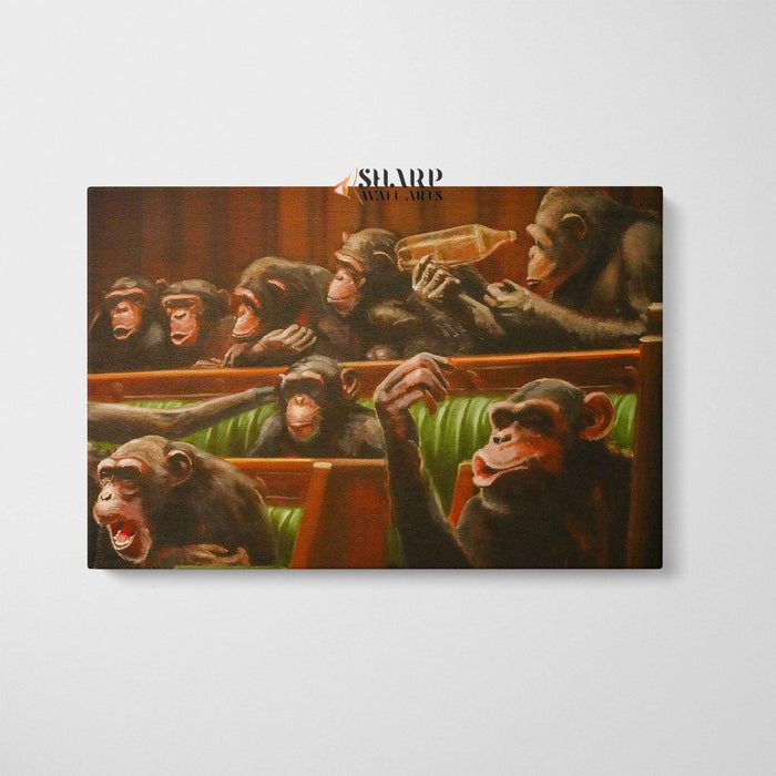 Banksy - Devolved Parliament Canvas - SharpWallArts