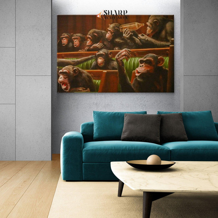 Banksy - Devolved Parliament Canvas - SharpWallArts