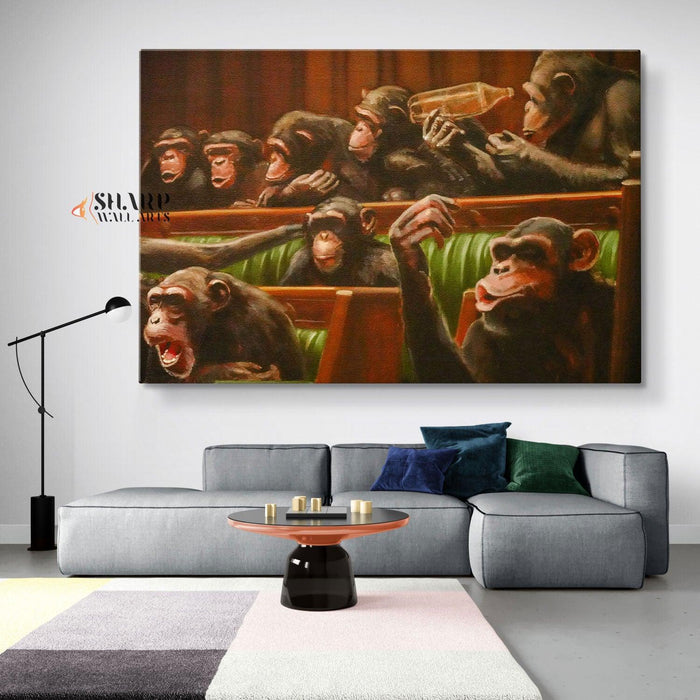 Banksy - Devolved Parliament Canvas - SharpWallArts
