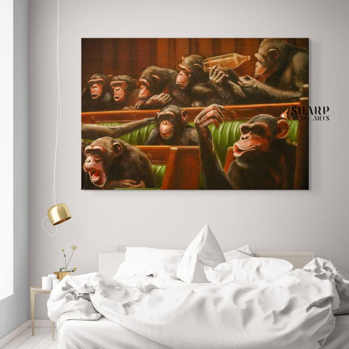 Banksy - Devolved Parliament Canvas - SharpWallArts