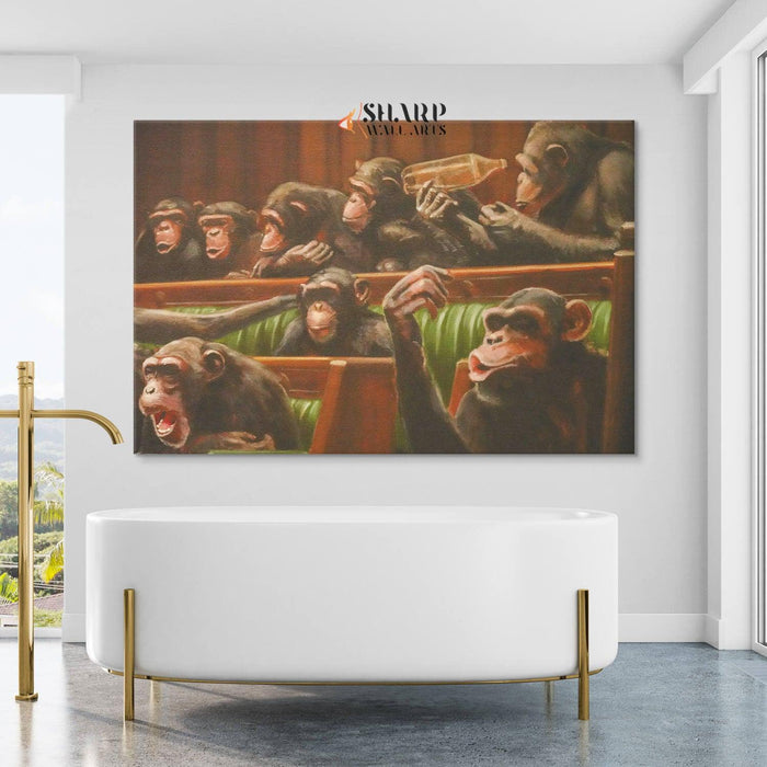 Banksy - Devolved Parliament Canvas - SharpWallArts