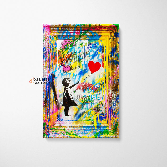 Banksy Banksy Balloon Girl Canvas Wall Art - SharpWallArts