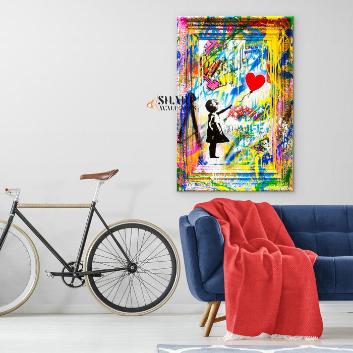 Banksy Banksy Balloon Girl Canvas Wall Art - SharpWallArts