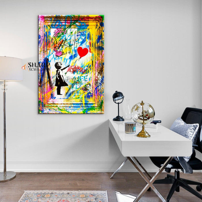 Banksy Banksy Balloon Girl Canvas Wall Art - SharpWallArts