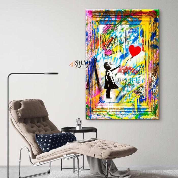 Banksy Banksy Balloon Girl Canvas Wall Art - SharpWallArts