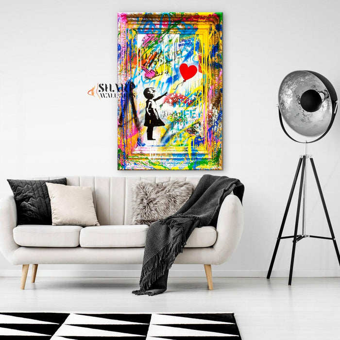 Banksy Banksy Balloon Girl Canvas Wall Art - SharpWallArts