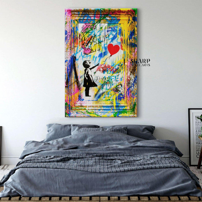 Banksy Banksy Balloon Girl Canvas Wall Art - SharpWallArts