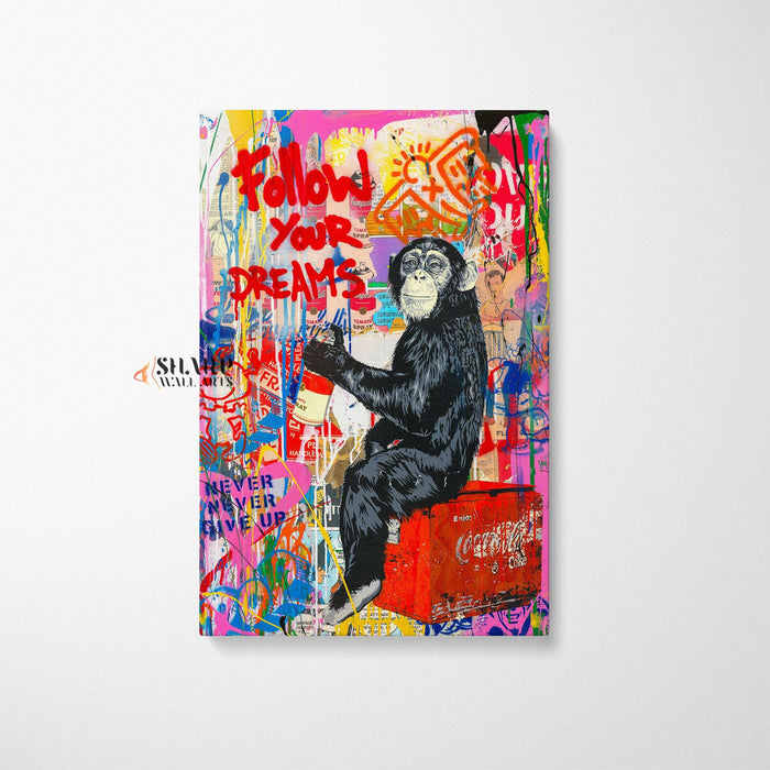 Banksy Follow Your Dreams Canvas Wall Art - SharpWallArts