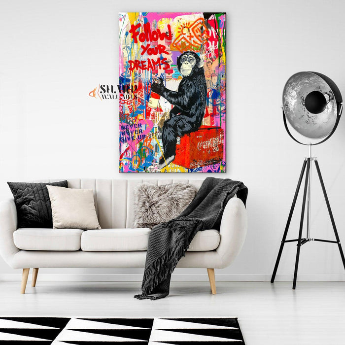 Banksy Follow Your Dreams Canvas Wall Art - SharpWallArts