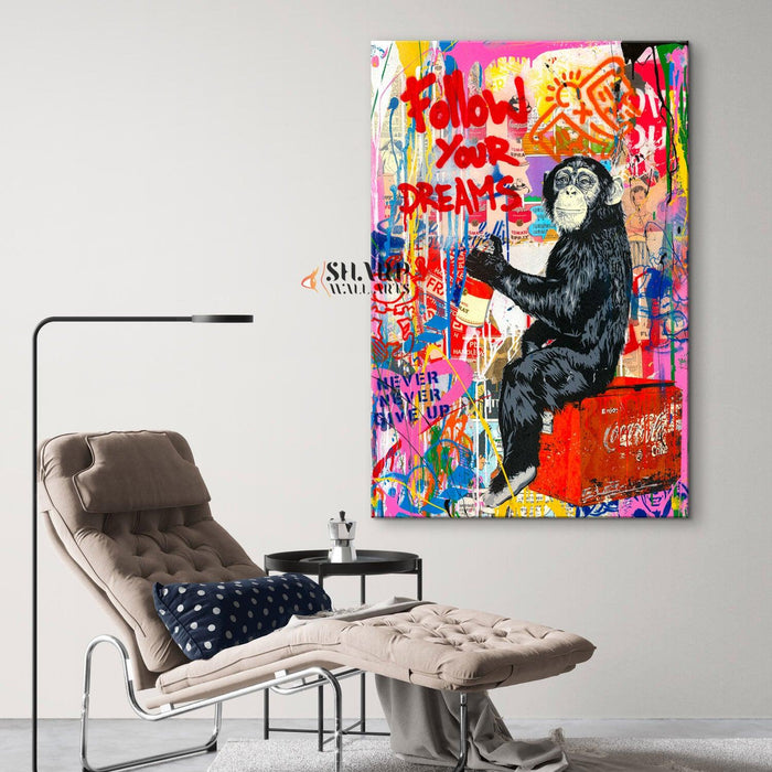 Banksy Follow Your Dreams Canvas Wall Art - SharpWallArts
