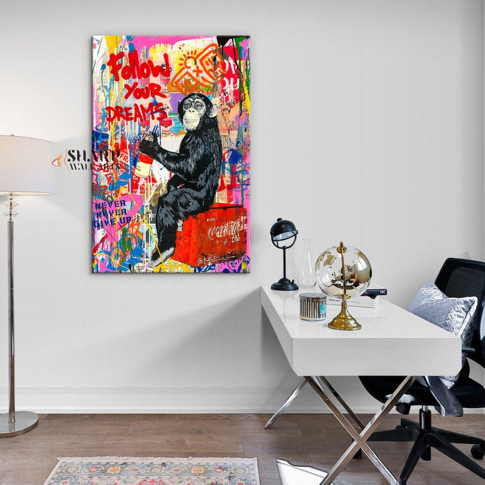 Banksy Follow Your Dreams Canvas Wall Art - SharpWallArts