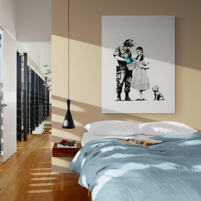 Banksy Stop and Search Canvas Wall Art - SharpWallArts