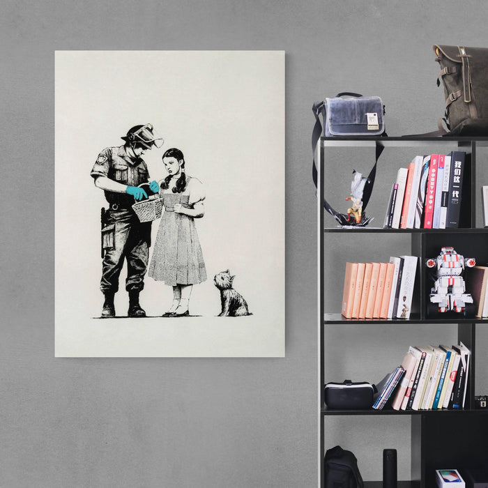 Banksy Stop and Search Canvas Wall Art - SharpWallArts