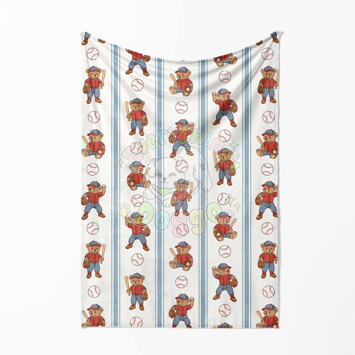 Baseball Teddies - Minky Blanket