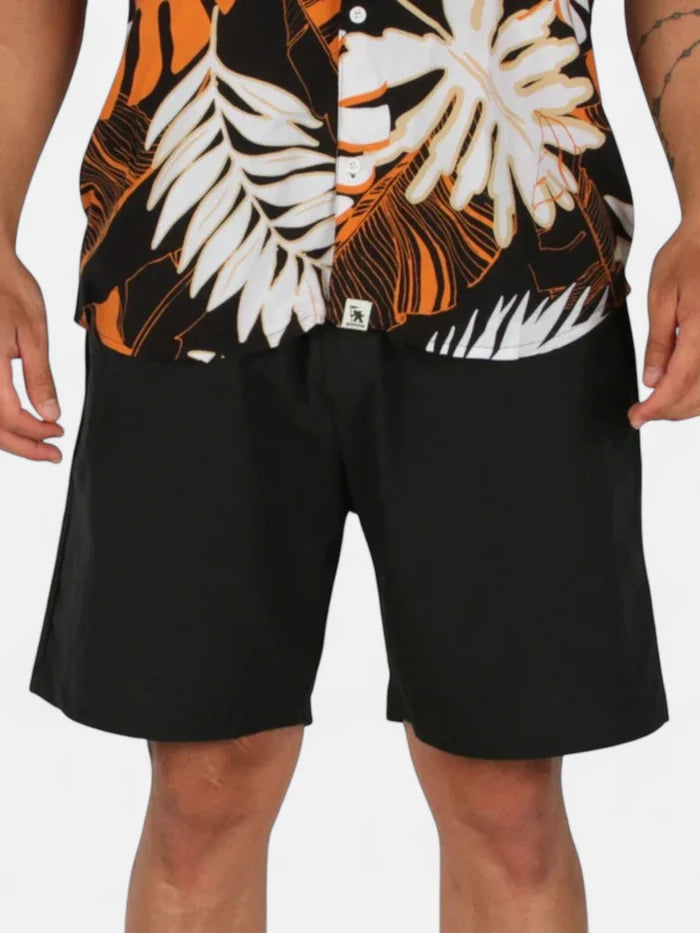 Bermuda Gotcha Trendy Lino Negro
