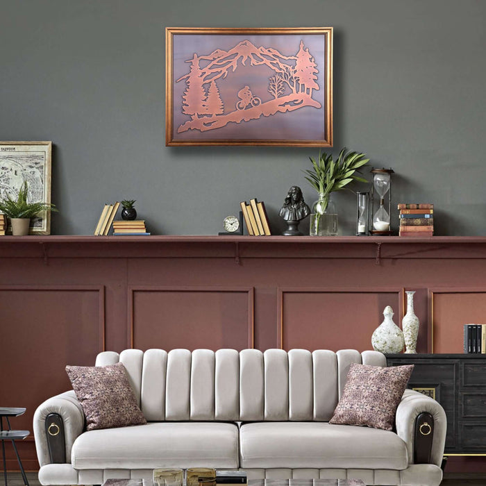 Biker Copper Wall Art - Artwork available at Dekadron for $109.90