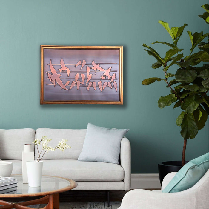 Birds Flock Copper Wall Art - Artwork available at Dekadron for $79.90