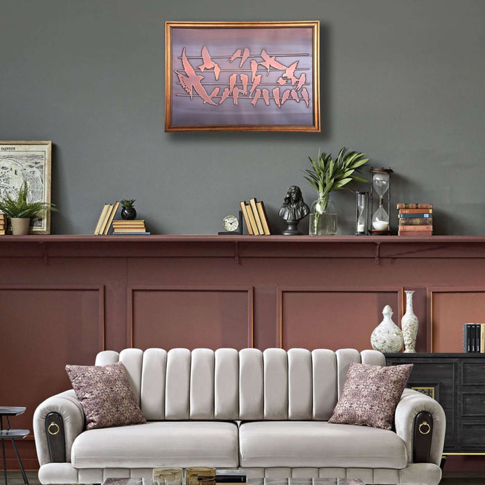 Birds Flock Copper Wall Art - Artwork available at Dekadron for $109.90