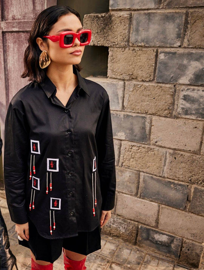 Black shirt online shopping