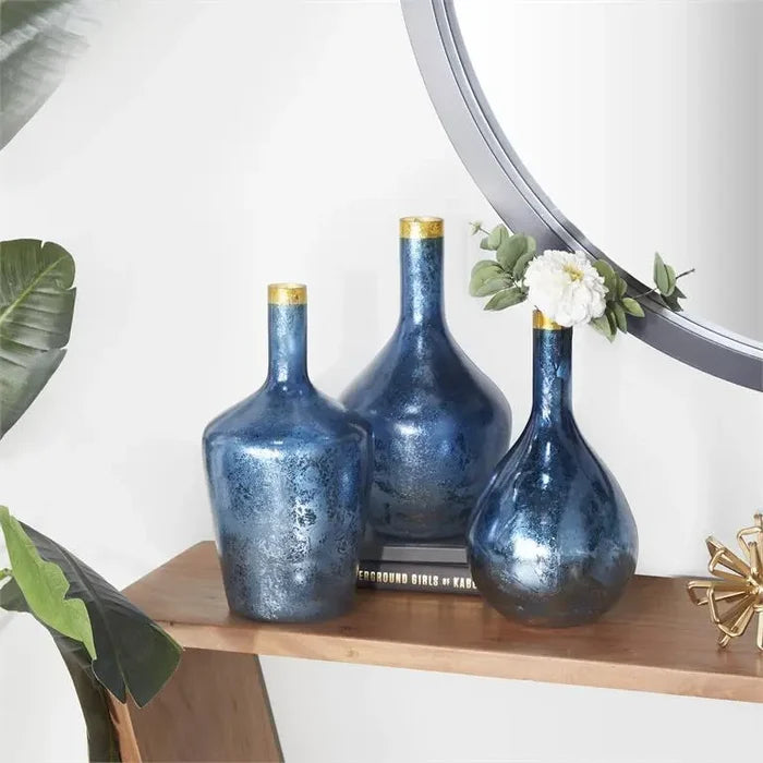 Blue Glass Glam Vase