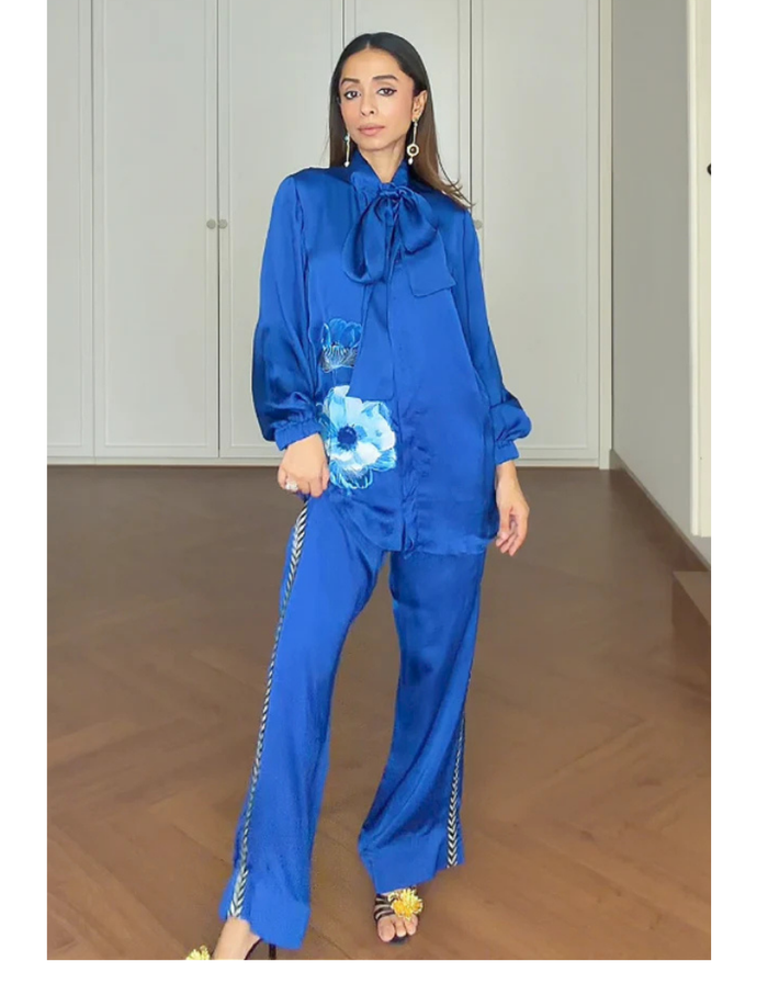 Blue Noir Flora Co-Ord Set