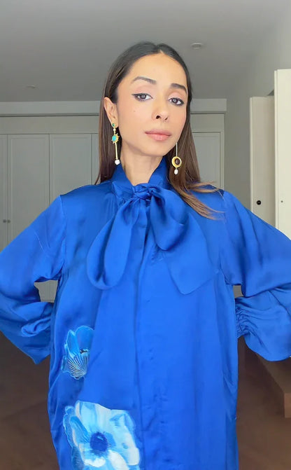 Blue floral co ord set Singapore