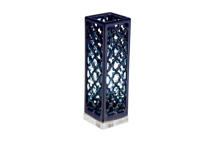 BLUE PORCELAIN ACCENT LAMP UPLIGHT