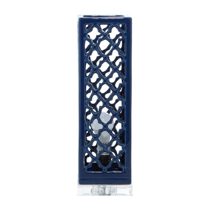 BLUE PORCELAIN ACCENT LAMP UPLIGHT