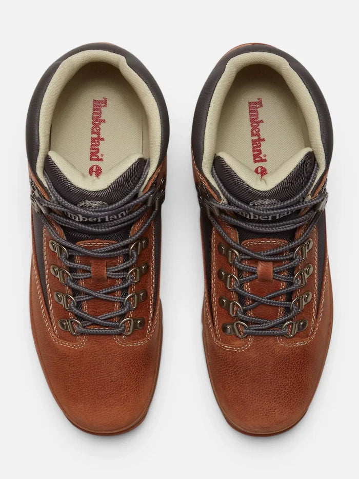 Botas Timberland Euro Hiker Mid Lace Boot Rust Full Grain Marron Gris